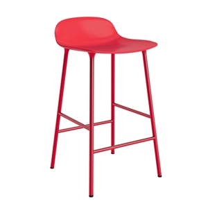 Normann Copenhagen - Form Barstool 65 cm - Rød/Stål